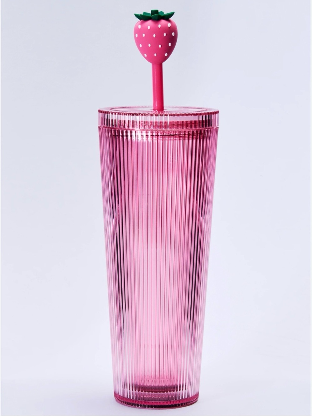 Starbucks Pink Ribbed Studded
Soft Tumbler w/ Lid & Straw, Strawberry